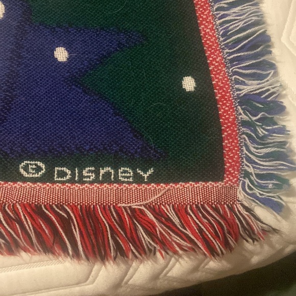 Disney Mickey Mouse Christmas Holiday Blanket Throw Vintage Retro 80s 90s - Picture 3 of 4